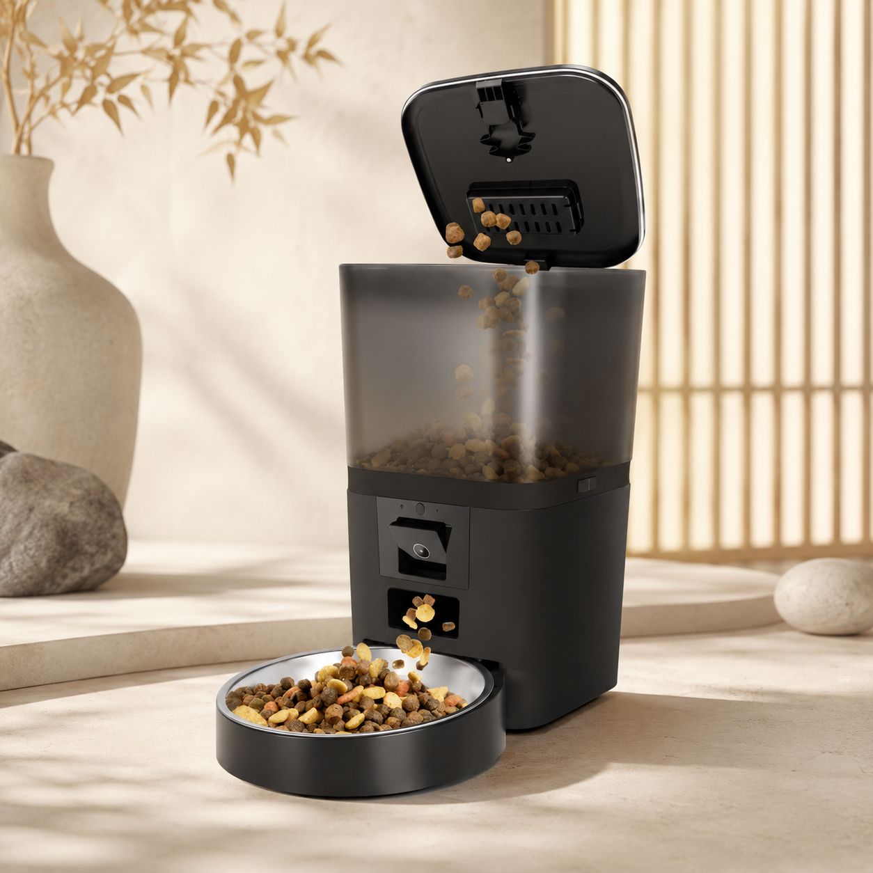 Smart Automatic Cat Feeder with 1080p WiFi Camera – 6 L