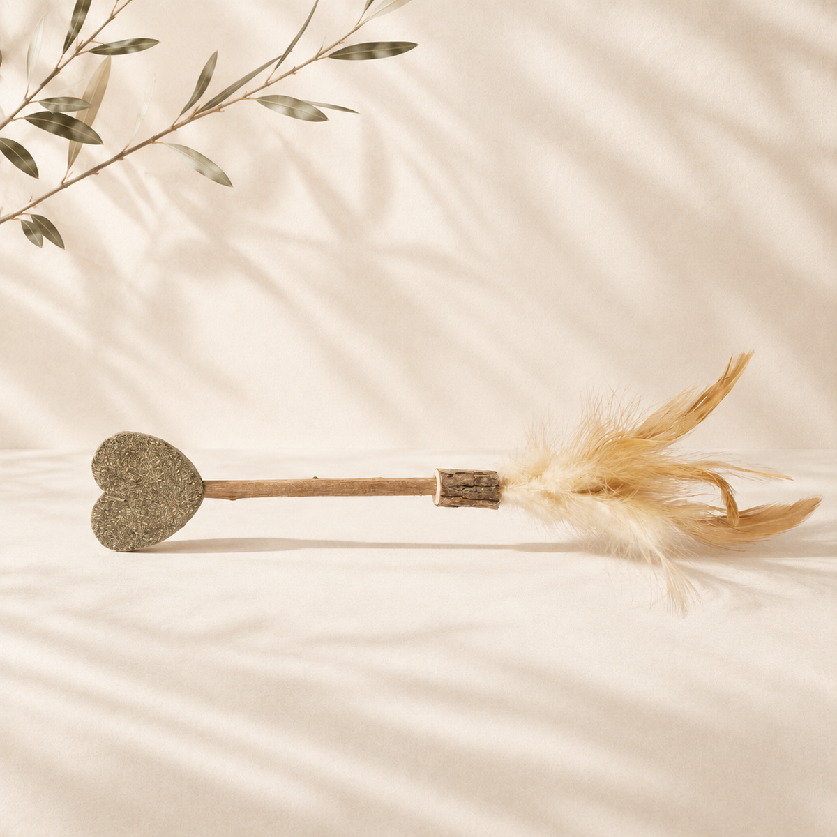 Matatabi Lolli Heart with Catnip and Feathers for Cats