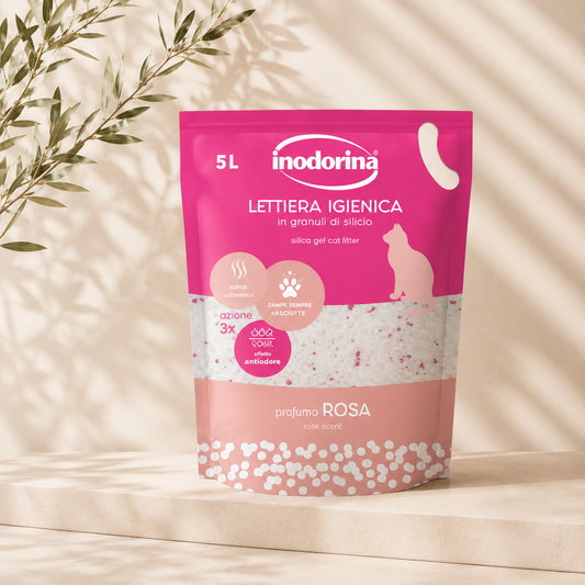 Inodorina Magique Rose 5 L - Rose Scented Silica Cat Litter