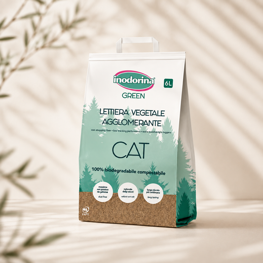Inodorina Green 6 L – Biodegradable Vegetable Cat Litter 2.4 kg