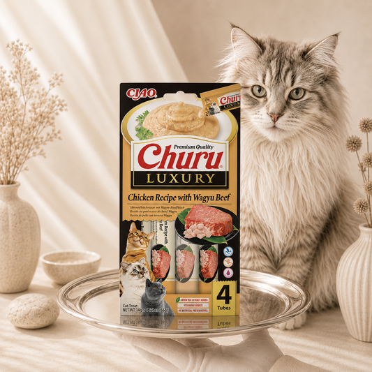 Churu LUXURY Chicken and Wagyu for Cats 4x14 g | Divine Feline