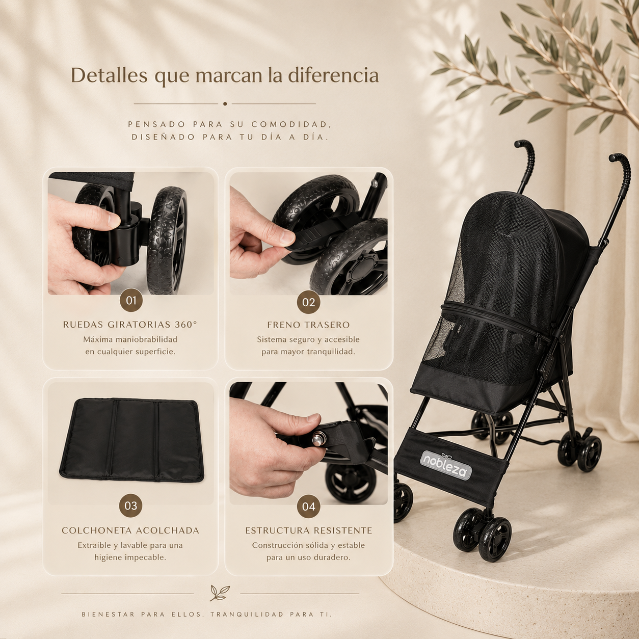 Foldable Cat Stroller up to 10 kg