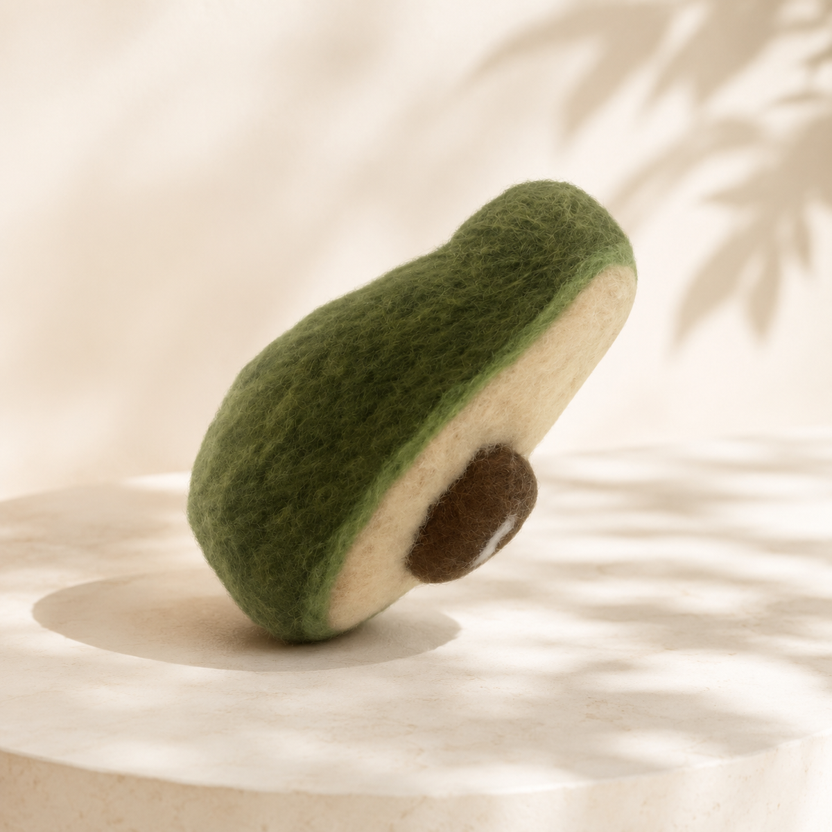 Handmade Wool Avocado Cat Toy with Catnip