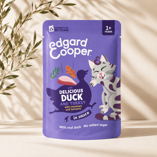 About Edgard & Cooper Duck and Turkey in Gravy Pouch for Cats