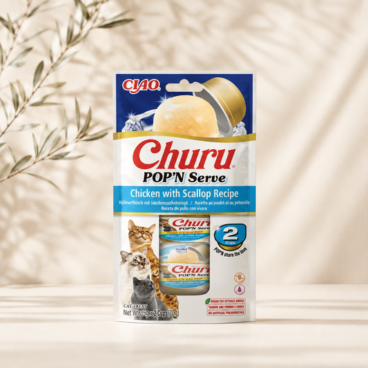 Churu Pop’n Serve Pollo para Gatos Snack Húmedo en Gelatina