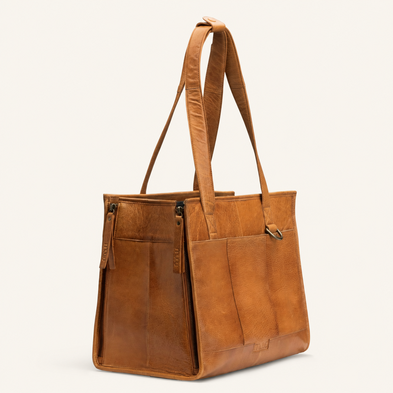 Bolso de Viaje de Cuero Natural para Gatos