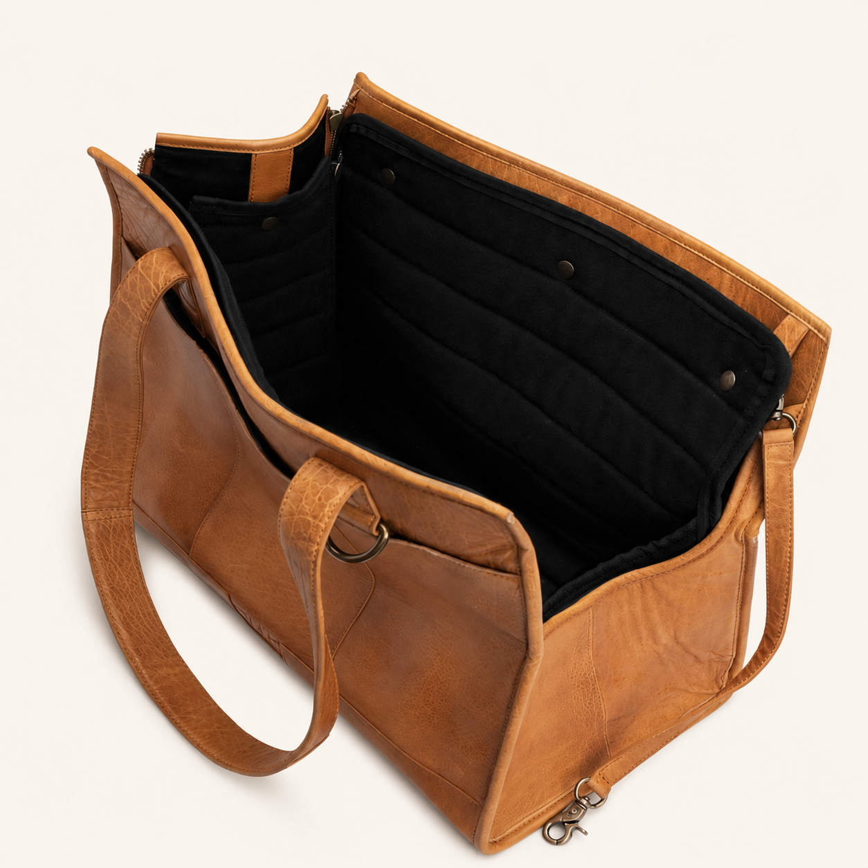 Bolso de Viaje de Cuero Natural para Gatos